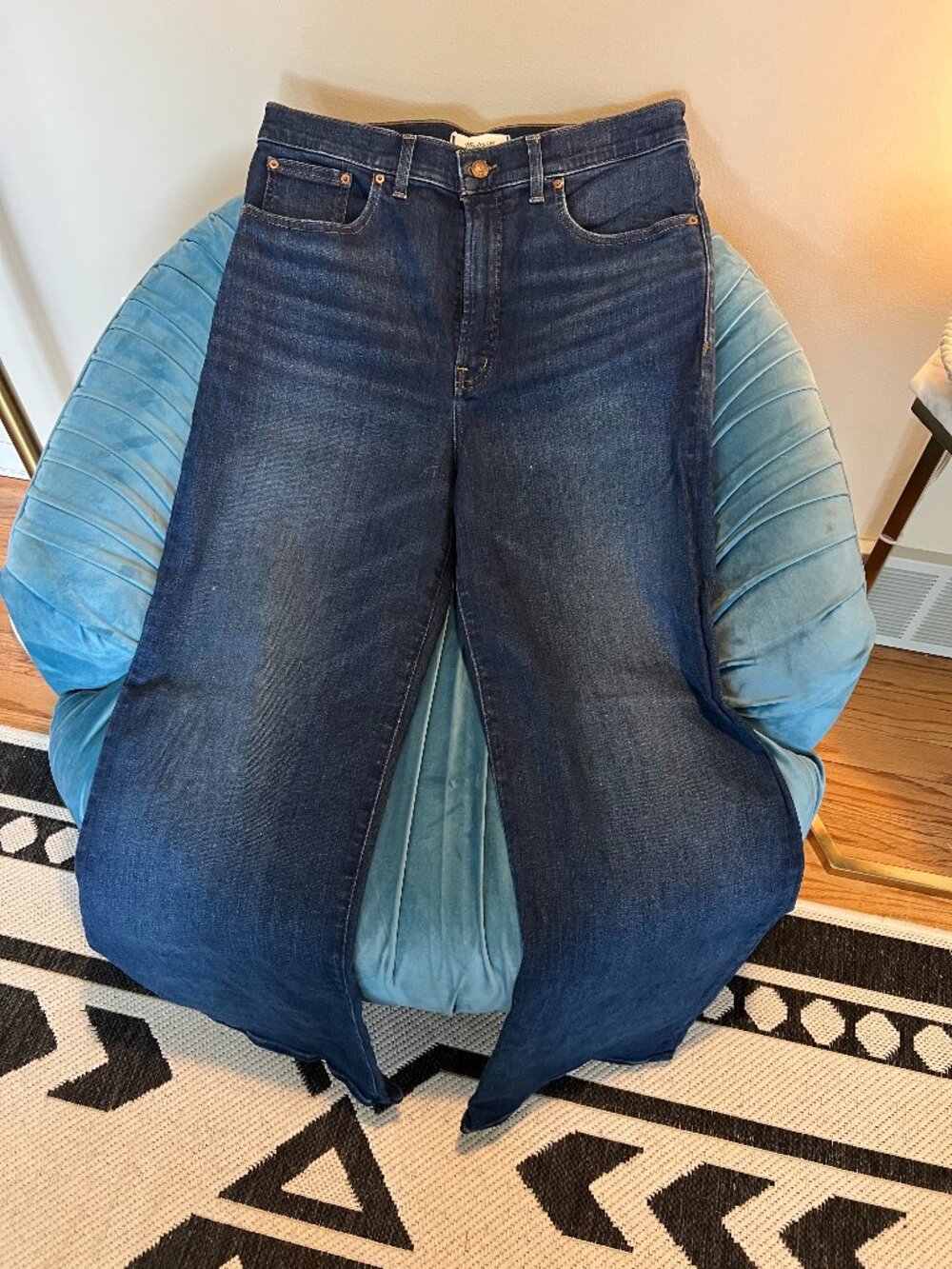 Madewell Dark Wash The Perfect Vintage Wide Leg Denim Jeans Size 30